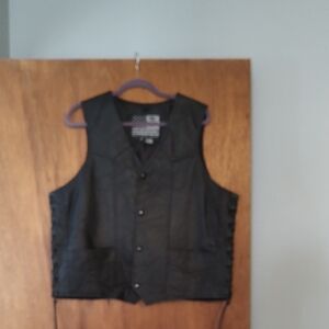 Leather Biker Vest And Extras